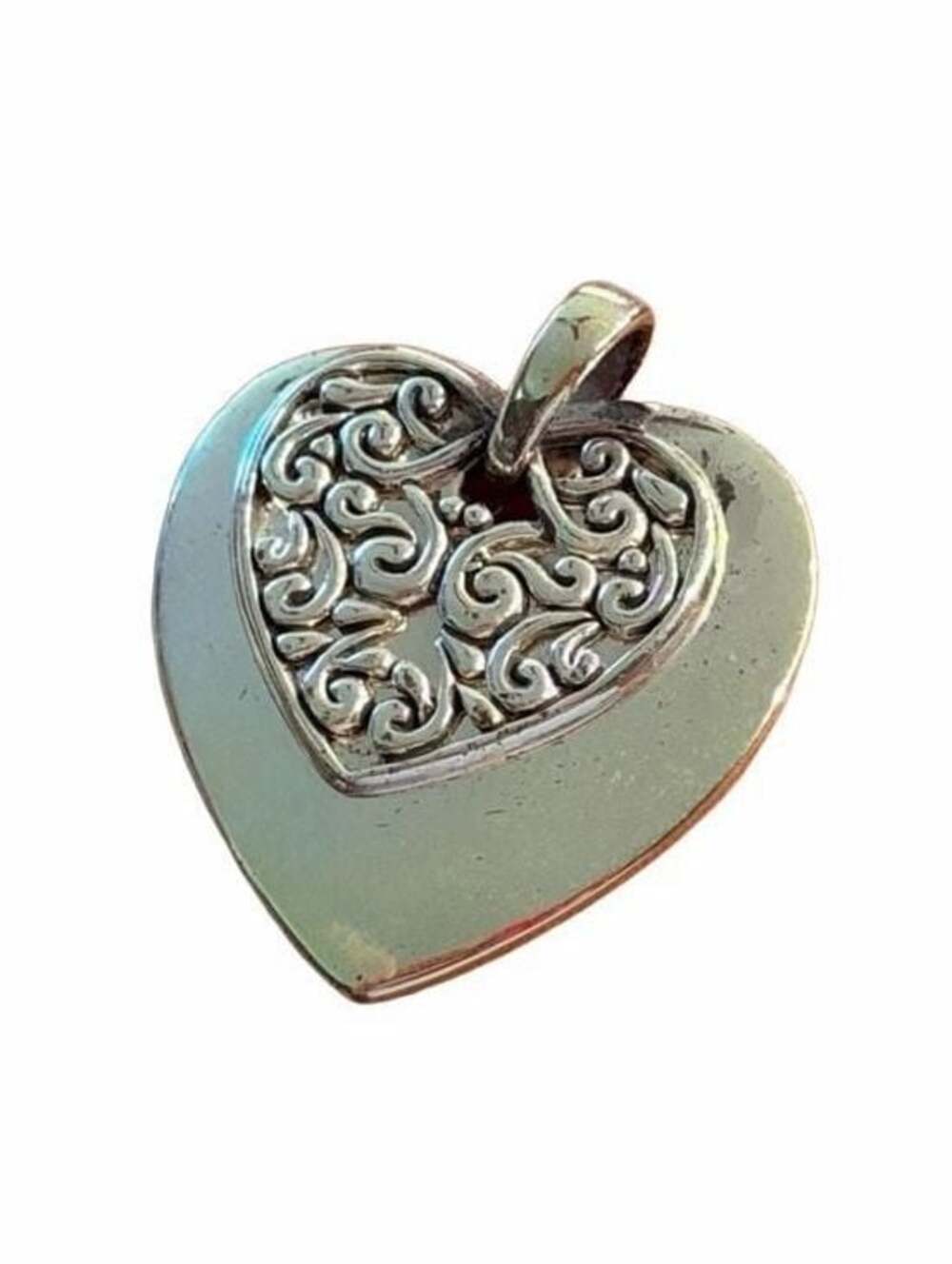 Brighton Filigree Heart Sterling Plated Pendant